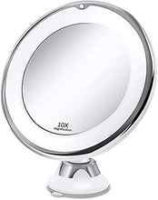 Specchio per vanità per Trucco 10x con Forti specchi da ingrandimento Portatile a Parete a Ventosa per Doccia da Bagno