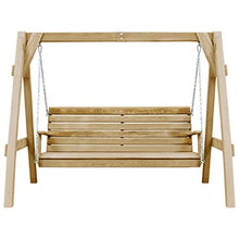 E E-NICES Panca a Dondolo da Giardino in Pino Impregnato 205x150x157 cm