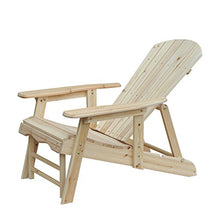Outsunny Sedia a Sdraio Adirondack da Giardino Pieghevole Regolabile con Poggiapiedi 70 x 175 x 98cm