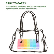 “N/A” Portapillole Portatile Color Arcobaleno 7 Giorni 21 Scomparti