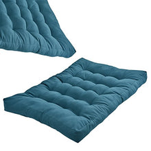 [en.casa] Divano Paletta Euro-sofá - a 2 posti con Cuscino - [Turchese] Set Completo incl. Schienale