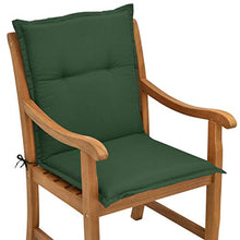 Beautissu Loft NL Set di 6 Cuscini per sedie da Giardino e spiaggine - 100x50x6cm - soffice Imbottitura e Comfort Extra - Verde Scuro