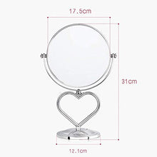 ZCM Specchio per Il Trucco Mirror Specchio per Desktop Creativo Lo Specchio per Trucco Princess su Due Lati può Essere Ingrandito Specchio per Specchi Desktop