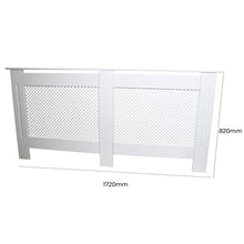 Copertura per radiatore in legno MDF verniciato bianco griglia tregliata riscaldamento moderno mobili mobili mobili mobili mobili mensola 1720mm