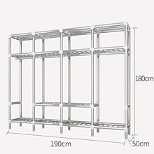 Armadio Combinato, Guardaroba Semplice da Appendere in Tessuto, Assemblaggio, Multi-Spec