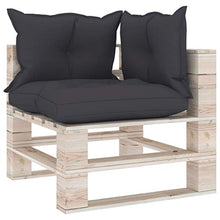 vidaXL Divano da Giardino Pallet 3 Posti con Cuscini in Legno di Pino