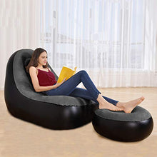 Poltrona Relax Gonfiabile con Poggia Piedi, WEYFLY Sofa Set Divano, Comoda e Resistente, 100 x 35 x 90 cm