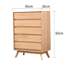 ZzheHou Cassettiera Night Stand Camera Bagagli Comodino 5 Cassetti Governo di Immagazzinaggio Robusto Durevole Semplice E Grazioso (Color : Natural, Size : 65x36x92CM)