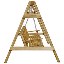 E E-NICES Panca a Dondolo da Giardino in Pino Impregnato 205x150x157 cm