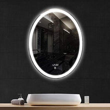 Specchio Elegante semplicità Specchio per Il Trucco Specchio Ovale da Parete Oscuramento Continuo Anti-Appannamento Touch Screen Specchio Decorativo da Appendere per Camera da Letto Bagno