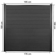 Mendler Frangivento Pannello Privacy Sarthe WPC 195cm Antracite