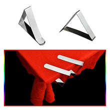 Gesh - Set di 4 clip per tovaglia in acciaio, antiscivolo, regolabile, per feste, picnic