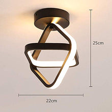 Goeco Plafoniera LED, Lampada da Soffitto 22W, Lampadario LED decorativa per Balcone Guardaroba Corridoio, Luce bianca calda 3000K