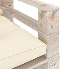 vidaXL Divano da Giardino in Pallet con Cuscini Crema in Legno di Pino