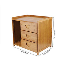 FGDSA Comodino Comodino in Legno Comodino Moderno Mini Comodino in bambù Tavolini con 3 Cassetti Accessorio per Camera da Letto