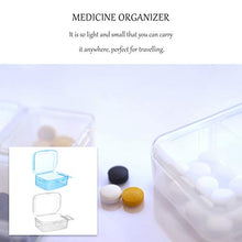 EXCEART 18Pcs Scatola Porta Pillole da Viaggio Custodia per Medicinali in Plastica Custodia per Dispenser di Farmaci Organizer Contenitori Vuoti Piccoli Oggetti per La Casa All'aperto Blu