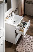 Mobile sottolavabo con lavabo 65 cm sospeso bianco opaco Soft Close