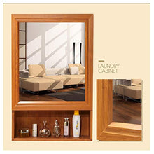 haozai Specchiera Arredo Bagno Marrone 60cmx12.5cmx70cm,Armadietto con Specchio in Vetro Temperato, Mobile Bagno Sospeso con Mensola E Ripiani Regolabili, Mobiletto da Parete 23