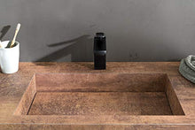 Schildmeyer Elias 140986 Lavabo di Design, Materiale Robusto, Rame, B/H/T 102x12x46 cm