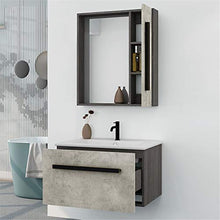 BGROESTWB Mobile da Bagno Specchio Mobile da Bagno e lavabo Combinazione Bagno Bagno Small Appartamento Senza lacca per Casa (Color : Gray, Size : 47x61x40cm)