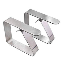 GAKIN - Set di 8 morsetti per tovaglia in acciaio INOX ispessiti, colore: Argento