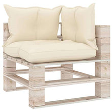 FAMIROSA Divano Angolare da Giardino in Pallet con Cuscini Legno di Pino-6058