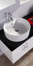GRAFICA MA.RO SRL Mobile ARREDO Bagno Modello Lion 150 CM ARREDOBAGNO SOSPESO RUBINETTERIA LAVABO Bianco Neve con Piano Nero, Rubinetteria e Due Lavabo Inclusi