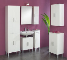Java Exclusiv 54091 - Armadietto sospeso Salado, 50 x 21 x 78,5 cm, Colore: Bianco
