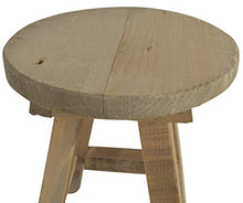 CHICCIE - Sgabello per piante in legno, rotondo, 16,5 cm, colore: Grigio naturale