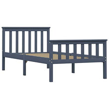 FAMIROSA Giroletto con 2 Cassetti Grigio in Massello di Pino 100x200 cm-0703