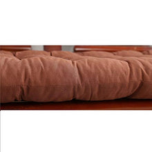 WHCQ Bank stuoia, Cuscino, Pad Dickebank, Rettangolare, a Dondolo Sedia Cuscini per Giardino, Interno ed Esterno, Panca di Legno-Metallo, 2-3 posti,Arancia,48 * 160cm