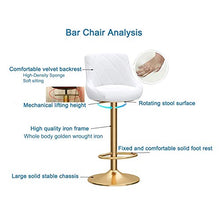 Sgabelli da Bar Sgabello da bar girevole Set di 4, Sedia rotonda degli sgabelli da bar del bancone della cucina, Sgabelli da pranzo moderni per la colazione con schienale e poggiapiedi, altezza: 65-80