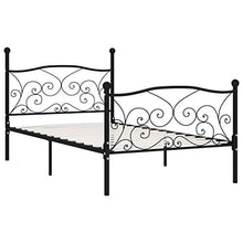 SKM Giroletto con Doghe Nero in Metallo 90x200 cm (16kg)