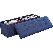 ASDFGHJKL Versatile Storage Box con Bagagli Resto del Piede Sgabello Sedile per Economia di Spazio di Immagazzinaggio Piegante Ottomano, Facile da Pulire