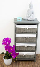 KB8 Cassettiera con 4 cassetti Grigio 29x73x40 cm