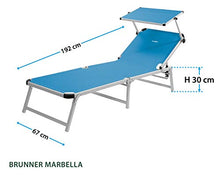 BRUNNER Lettino Parasole Marbella Azzurro