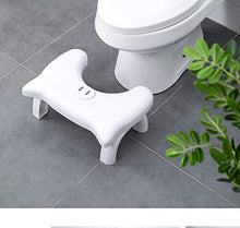HHJS Sgabello da Toilette Pieghevole, Enow Sgabello Pieghevole ultifunzione da 7 Pollici di Altezza per WC, Comodo e Compatto Sgabello per WC, Creativo poggiapiedi Antiscivolo per WC