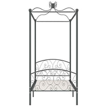 SKM Letto a Baldacchino Grigio in Metallo 100x200 cm (23.3kg)
