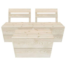FAMIROSA Set Divani da Giardino su Pallet 3 pz in Legno Abete Impregnato-3710