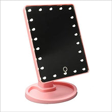 Faus Koco. Rosa Vanity Specchio di Trucco, Hot 360 Gradi di Rotazione dello Specchio di Trucco Regolabile Schermo 16/22 LED Illuminati a LED Portatile Luminoso Cosmetic Specchi