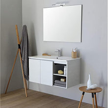 bonussi Mobile Bagno Sospeso 90 cm Lavabo e Specchio Connor Bianco