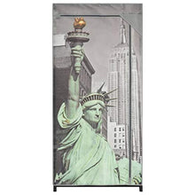 Tidyard Armadio New York 75x45x160 cm in Tessuto