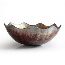 Jgophu Vaso in vetro artistico Vanity Sink a forma di fiore, rubinetto cromato