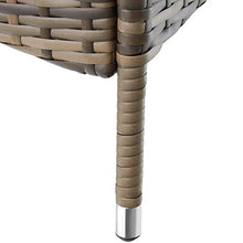 tectake Lettino Poly Rattan Arredo Esterno Giardino Sdraio Prendisole Divano Sedia Naturale