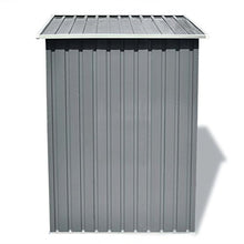 Festnight Capanno da giardino per Attrezzi in Metallo Grigio 204x132x186 cm
