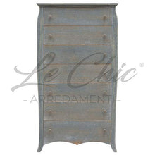 Shop Chic Cassettiera Vania in rovere massiccio finitura lavagna