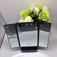 Specchio per Il Trucco, Specchi per Il Trucco da Bagno Specchio per Il Trucco con luci a LED Set di pennelli Specchi per Il Trucco con ingrandimento Specchi per Trucco Portatile 1x2x3