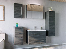 Set di mobili da bagno OPTIMO 80cm (5 pezzi) grigio grafite