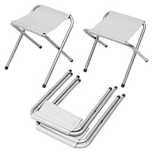 AMANKA Tavolino da PIC-nic incl 4 Sgabelli Tavolo da Campeggio 120x60x70cm Altezza Regolabile Pieghevole Formato Valigia Grigio Chiaro