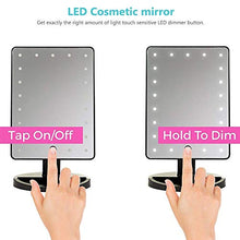 BD.Y Specchi per Trucco 24 LED Vanity LED Touch Screen a Specchio Specchio cosmetico dimmerabile Portatile Tavolo Regolabile Make up Specchio di Bellezza